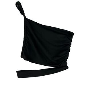 Rêve Rêve Unbalanced One Shoulder Tank Top Women's Small Black